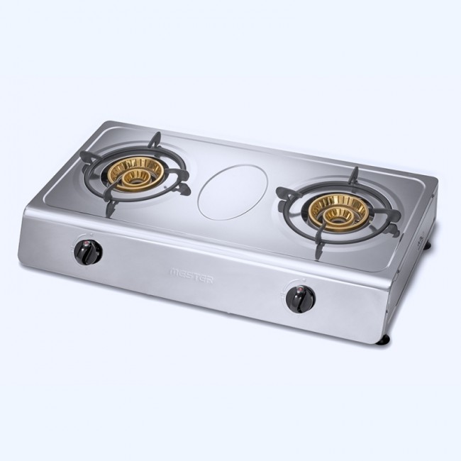 เตาแก๊สตั้งโต๊ะสแตนเลส หัวเตาแก๊สไทเทเนียม กำลังไฟ 4,400 วัตต์ ยี่ห้อ MEX รุ่น PCM1605