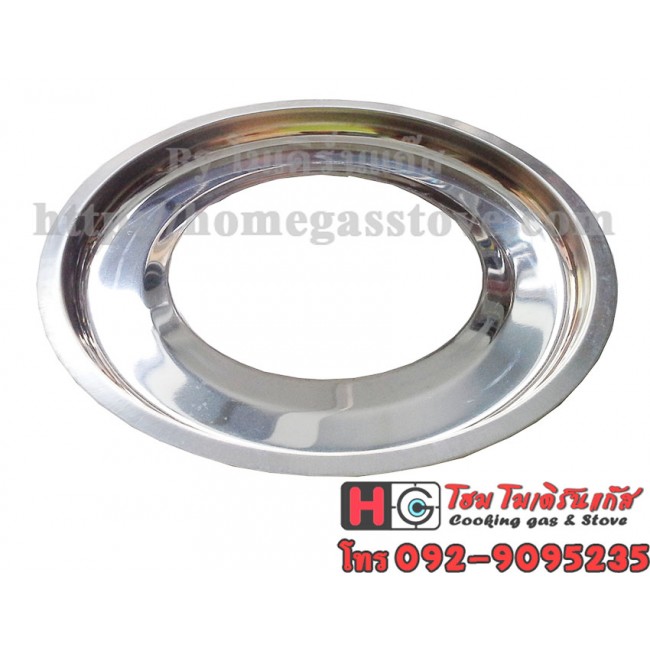 จานรองกลม สเตนเลส Lucky flame 9 นิ้ว